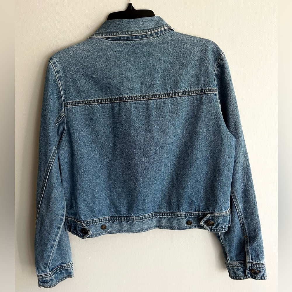 Vintage Y2K Studio Ease Denim Trucker Short Jean Jacket Indie 2000s Layering | 8 - Picture 11 of 15